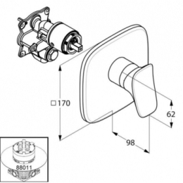 Фото Смеситель для душа Kludi Ambienta (536550575) хром