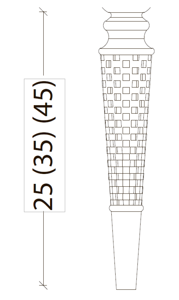 Фото Armadi Art Vallessi Avantgarde 847-W-35 Ножки DENTI белые (пара) 35,5см