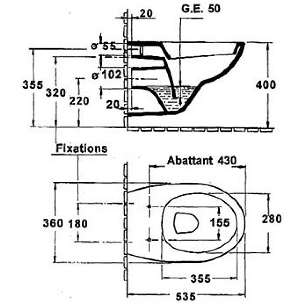 Подвесной унитаз Jacob Delafon Patio E4187-00