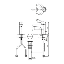 Фото Смеситель Toto GE TLG07301R для раковины, хром