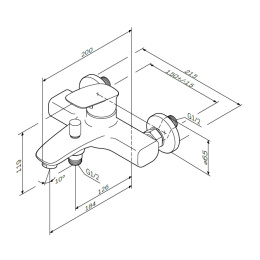 Смеситель для ванны с душем Am.Pm Spirit 2.1 (F71A10000) хром