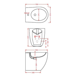 Биде напольное ArtCeram File (FLB002 17 00) черный
