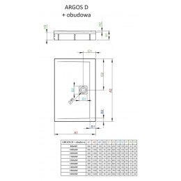Акриловый поддон для душа Radaway Argos D 90x110x15 белый 4ADN911-02