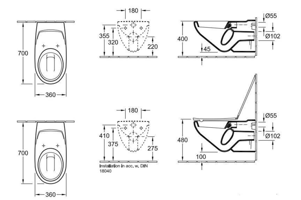 Подвесной унитаз Villeroy Boch O'Novo 760110R1