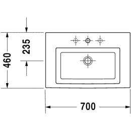Раковина 70 см Duravit 2nd Floor 0491700000, белый