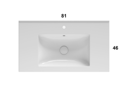 Фото Раковина GLOBO ANITA HA081BI подвесная или на мебель, цвет белый