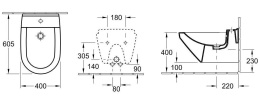 Биде 54750001 подвесное VILLEROY&BOCH LIFETIME