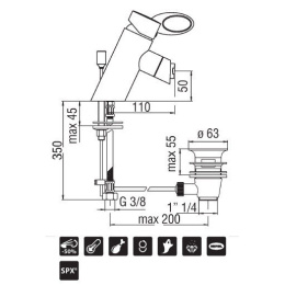 NOBILI Oz OZ119/1CS Смеситель для биде (хром/сатин)