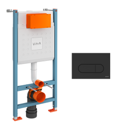 Фото Инсталляция для унитаза Vitra Core (800-1874) с клавиший, черный матовый