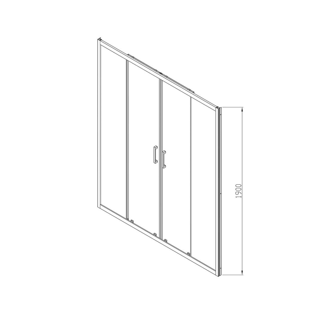 Душевая дверь Vincea Alpha (VDS-3AL2160CL) хром