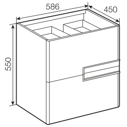 Тумба под умывальник Roca Victoria Nord (ZRU9000096) черный