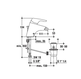 Ideal Standard Cerasprint B3740AA Смеситель для биде