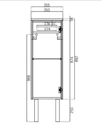 Фото Тумба подвесная 2DAY2 A997 00 E4 левосторонняя