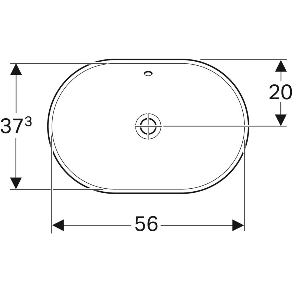 Geberit Variform 500.728.01.2 Раковина, встраиваемая сверху, накладная