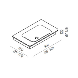 Фото Раковина с консолью Agape Novecento XL ACER10700RBG *0 белый матовый/темно-серый