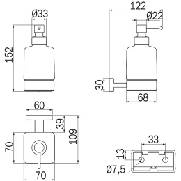 Дозатор для мыла Inda Lea A18120DR21