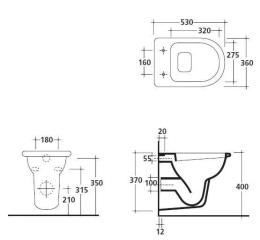 Фото Подвесной унитаз Galassia Piuma (8512)