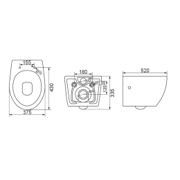 Подвесной унитаз BelBagno Prospero BB507B, безободковый