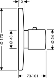 Фото Смеситель Hansgrohe Highflow 15715000 Центральный термостат