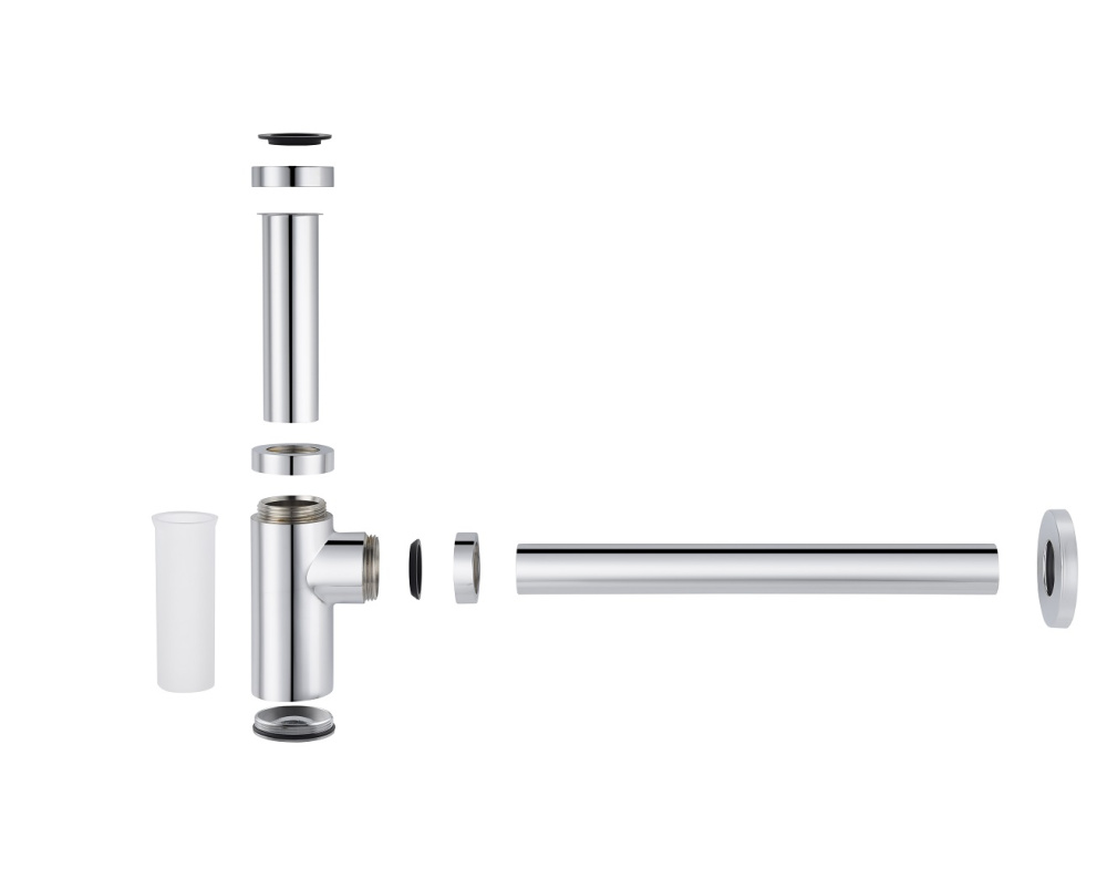 Фото Сифон для раковины Timo 958/00L хром