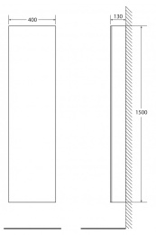 Фото Зеркальный шкаф-пенал BelBagno BB400CRS, 40 х 13 х 150 см