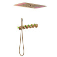 Душевая система встроенная с термостатом Timo Saona SX-2319/19SM розовое золото