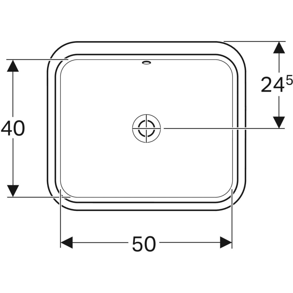 Geberit Variform 500.764.01.2 Раковина, встраиваемая снизу