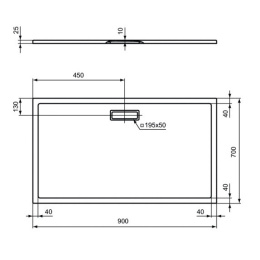 Поддон душевой Ideal Standart Ultra Flat New T4474V1 90 x 70 см ультратонкий, прямоугольный, белый м