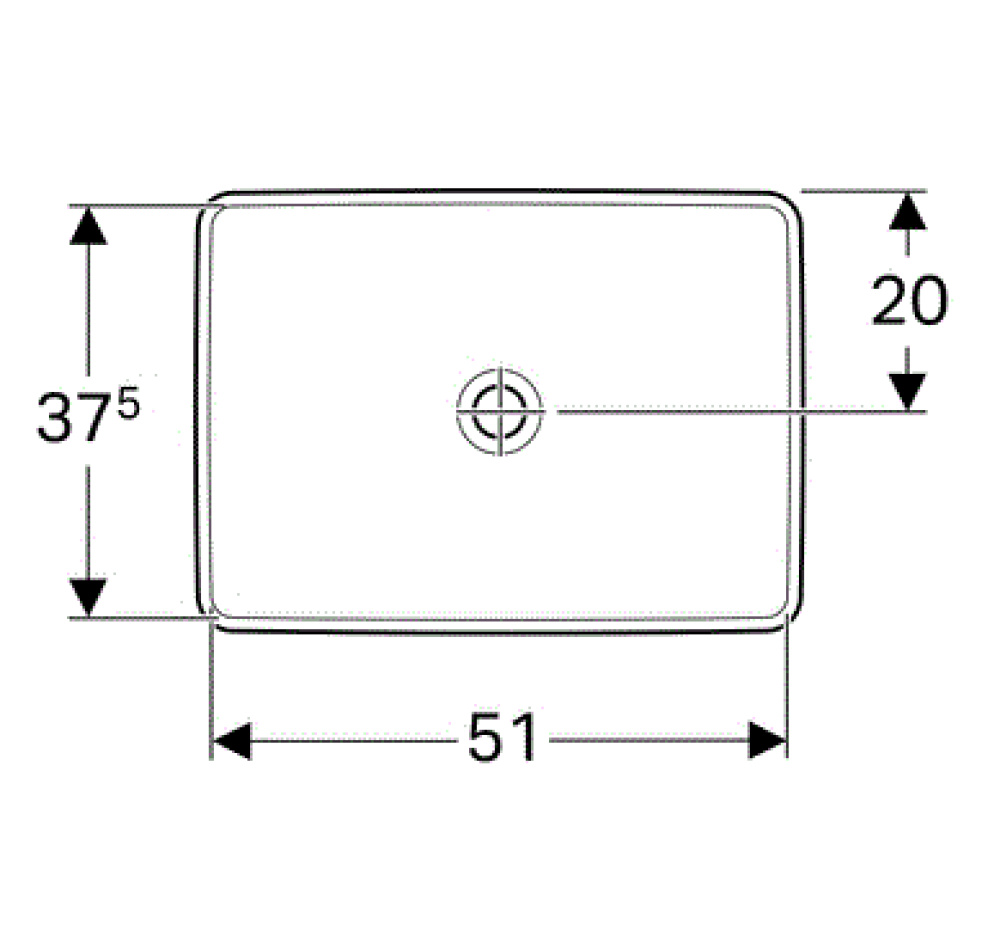 Фото Geberit Variform 500.738.01.2 Раковина, встраиваемая сверху, накладная