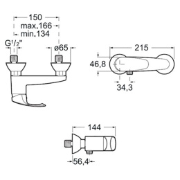 Смеситель для душа Roca Monodin (5A2107C00) хром