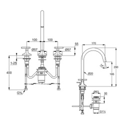 Смеситель для раковины Kludi Nova Fonte (201430539)