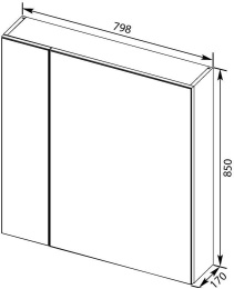 Фото Зеркало-шкаф Aquanet Эвора 80 дуб антик
