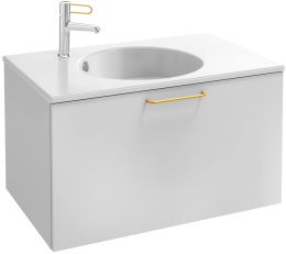 Тумба под раковину Jacob Delafon Odeon Rive Gauche 70 см, EB2511-RX-M49, цвет белый матовый, ручки н