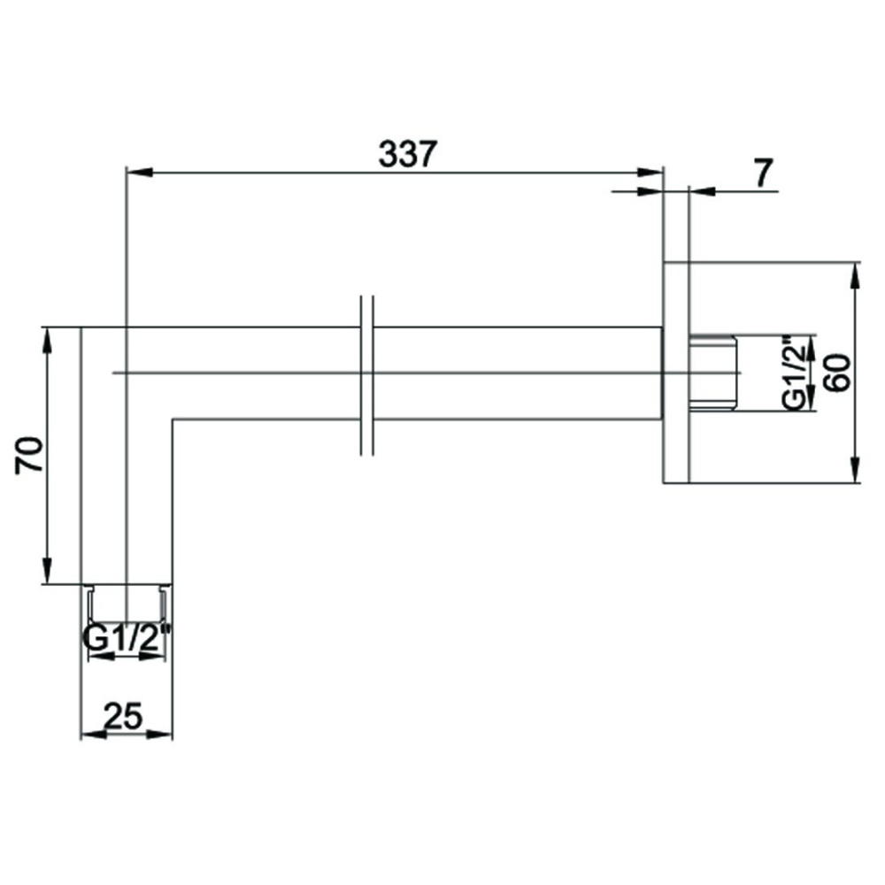 Душевой кронштейн E.C.A 102126699EX