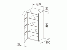 Фото Средний шкаф петли справа Keuco Elegance 31620363602