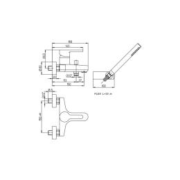 Фото Смеситель для ванны Paini Arena 92CR105FTKM хром