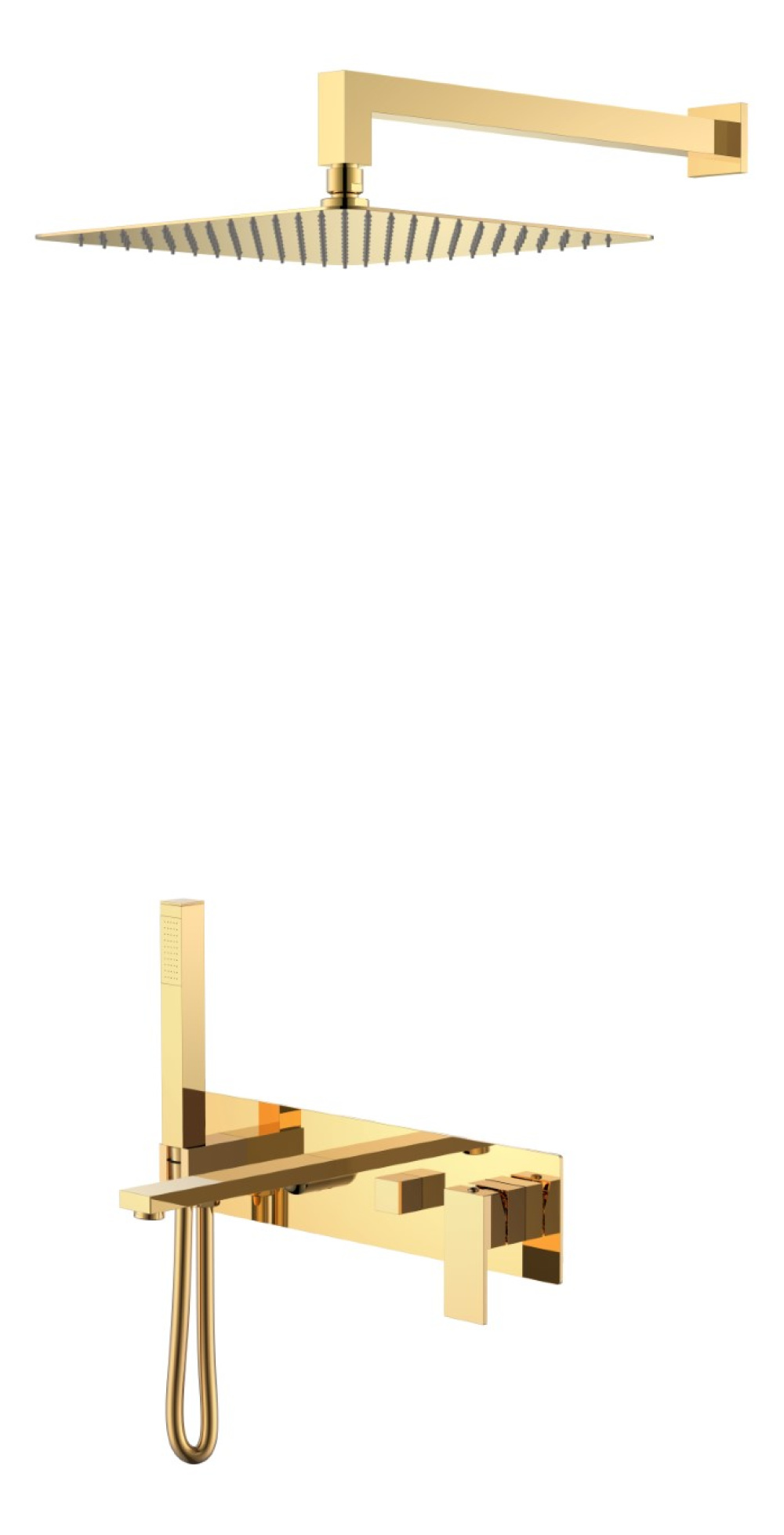 Фото Cмеситель для умывальника Boheme Qubic (474-G) золото