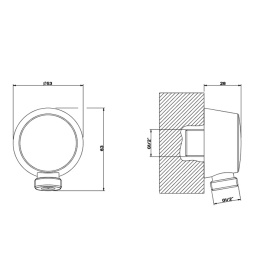 Вывод воды Gessi Emporio shower (47269#149) Finox