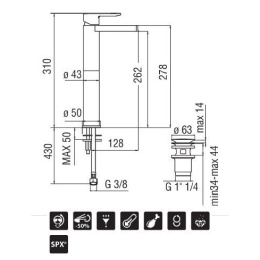 NOBILI New Road RDC0128/2CR Смеситель для раковины (хром)