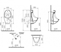 Фото Писсуар с сенсорным управлением Vitra Arkitekt (4106B003-5597) белый