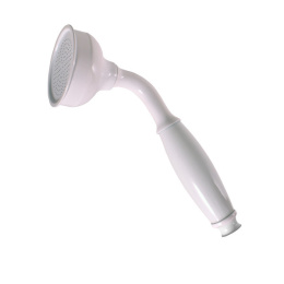 Фото Rav Slezak KS0017B Душевая лейка (металл) с белой керамической ручкой