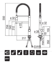 NOBILI Flag FL96300/50CR Смеситель для кухни (хром)