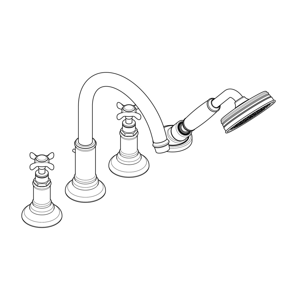 Фото AXOR Montreux 16546830 Смеситель на борт ванны (Полированный никель)