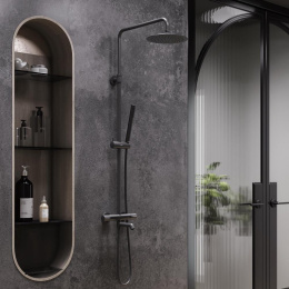 Душевая система с термостатом Damixa Scandinavian Pure (936810300) черный