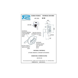 Фото Смеситель для ванны и душа Remer RR W09