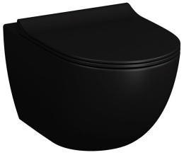 Подвесной унитаз Vitra Sento (7748B083-0101/120-083-009) черный, матовый