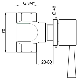 Запорный вентиль Cisal Pumpy PU00030379, хром