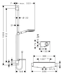 Фото Душевой гарнитур Hansgrohe Ecostat (27039000) хром