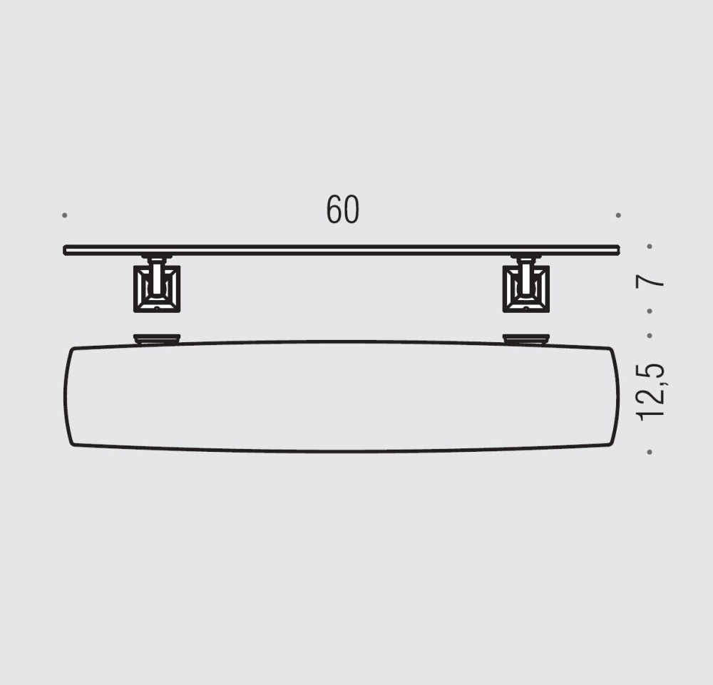 Фото Полочка Colombo PORTOFINO B3216 BR, бронза