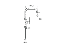 Фото Смеситель для кухни Roca Targa (5A8360C0M) хром